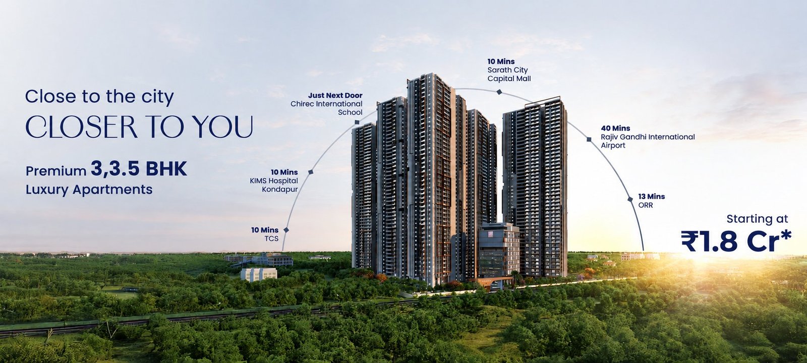 Candeur Lakescape - Close to the City, Closer to You - Premium 3, 3.5 BHK apartments starting at 1.8 Cr