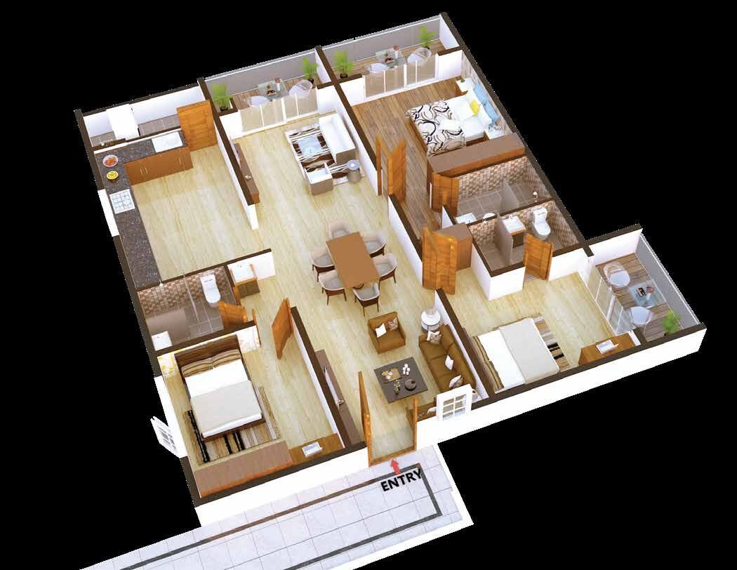 Tower E Flat 01 unit plan